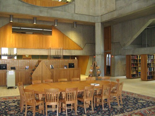 Library with Harkness table